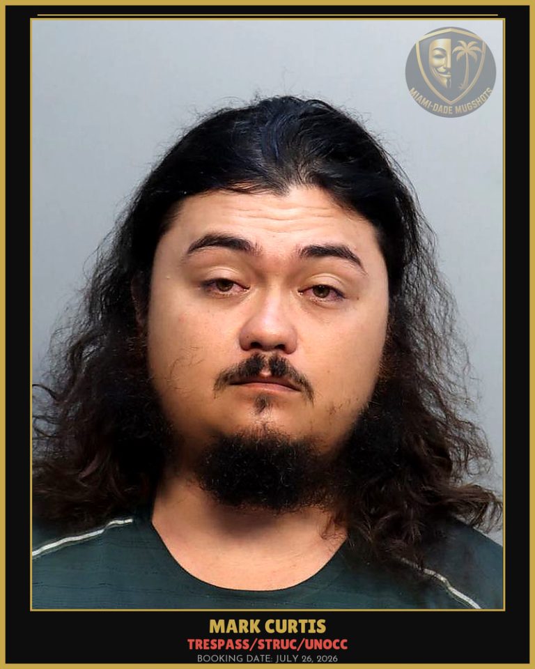 Curtis Mark Arrested – TRESPASS/STRUC/UNOCC – Miami-Dade County (July 26, 2026)