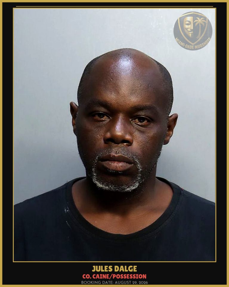 Dalge Jules  Renard Arrested – Co. Caine/POSSESSION – Miami-Dade County (August 29, 2026)