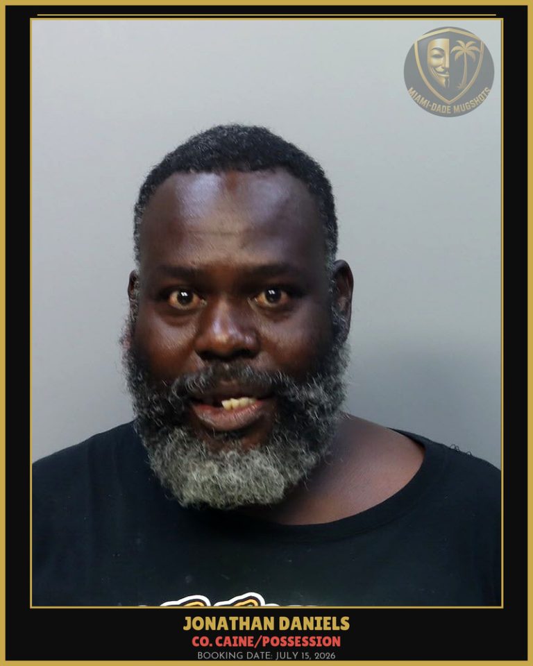 Daniels Jonathan Arrested – Co. Caine/POSSESSION – Miami-Dade County (July 15, 2026)