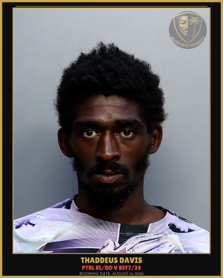 Davis Thaddeus  Caron Arrested – PTRL RL/DO V BEF7/24 – Miami-Dade County (August 14, 2026)