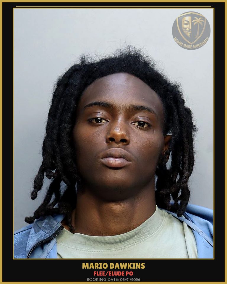 Dawkins Mario  Dennon Arrested – FLEE/ELUDE PO – Miami-Dade County (Unknown)