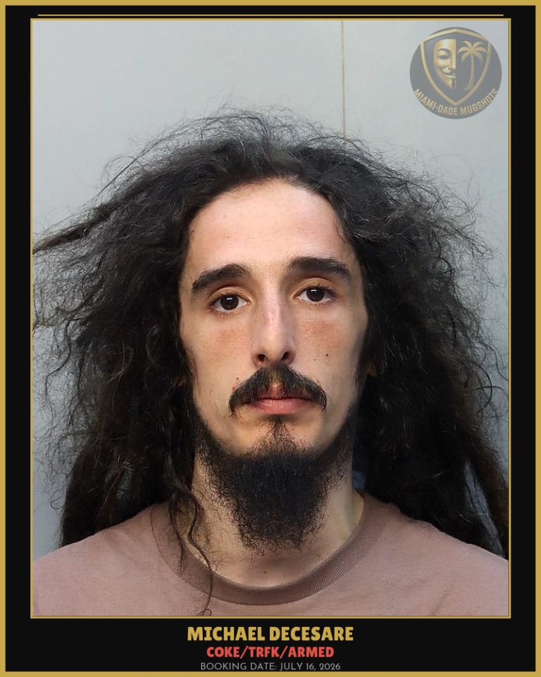 Decesare Michael Arrested – COKE/TRFK/ARMED – Miami-Dade County (July 16, 2026)