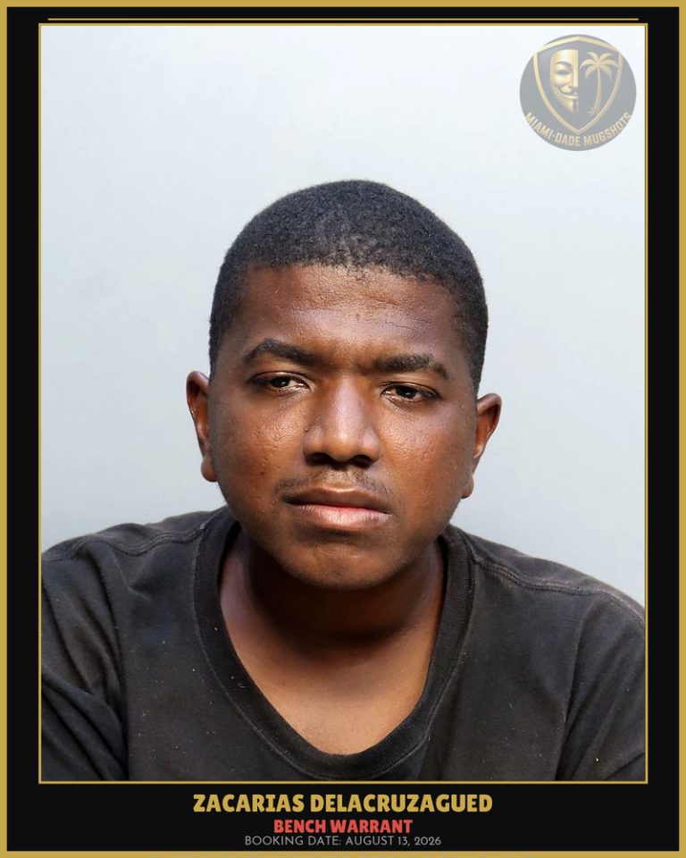 Delacruzagued Zacarias Junior Arrested – BENCH WARRANT – Miami-Dade County (August 13, 2026)