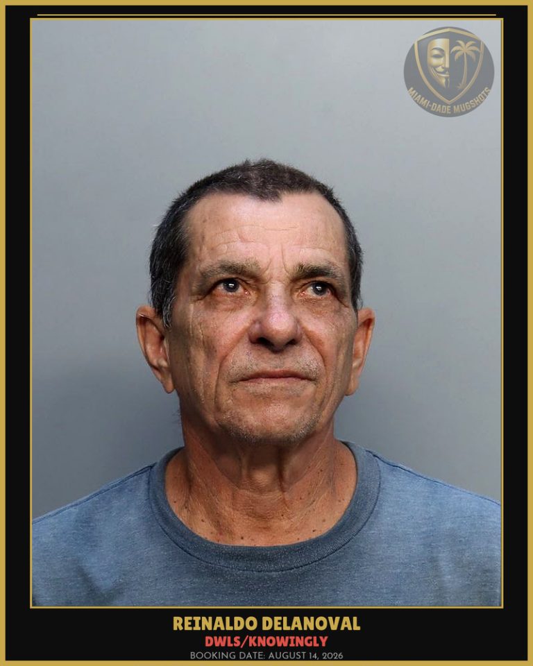 Delanoval Reinaldo  J Arrested – DWLS/KNOWINGLY – Miami-Dade County (August 14, 2026)