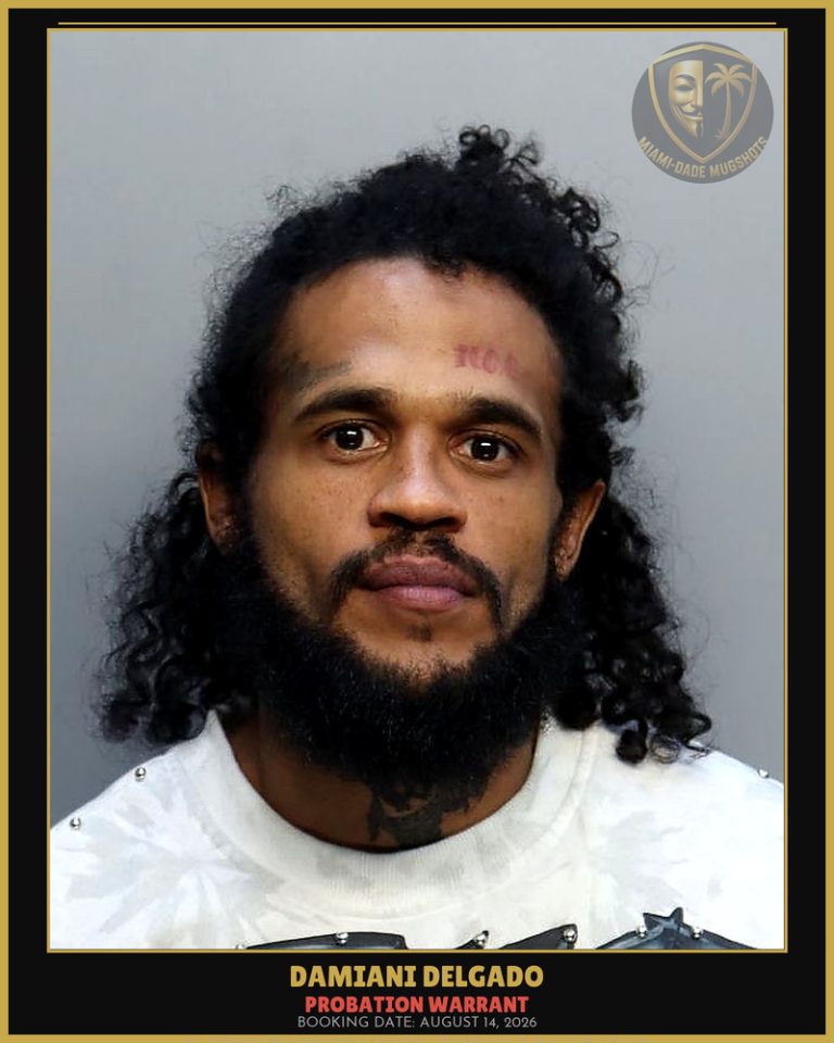 Delgado Damiani Arrested – PROBATION WARRANT – Miami-Dade County (August 14, 2026)