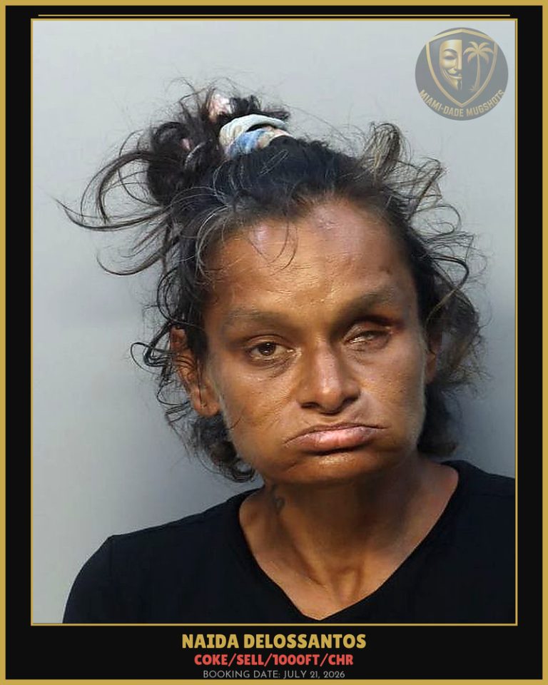 Delossantos Naida I Arrested – COKE/SELL/1000FT/CHR – Miami-Dade County (July 21, 2026)