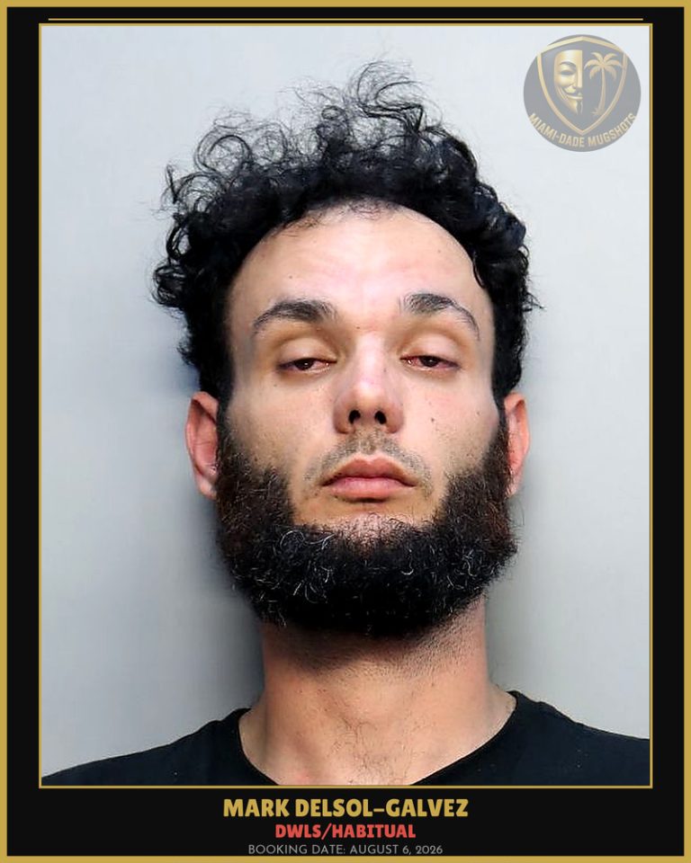 Delsol-Galvez Mark  Allex Arrested – DWLS/HABITUAL – Miami-Dade County (August 6, 2026)