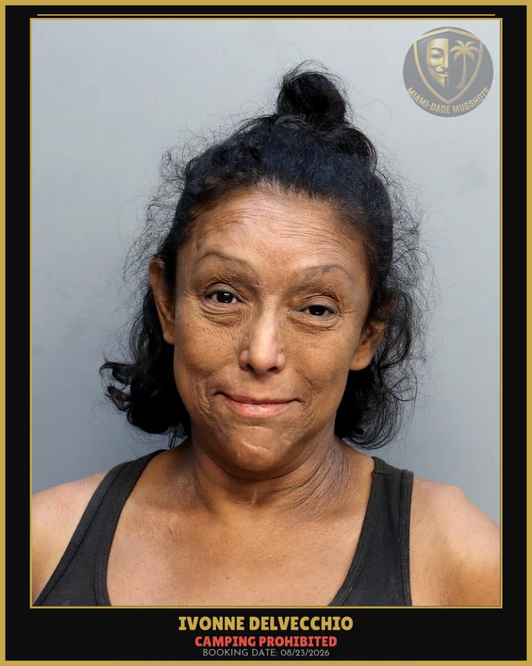 Delvecchio Ivonne  Arango Arrested – CAMPING PROHIBITED – Miami-Dade County (Unknown)