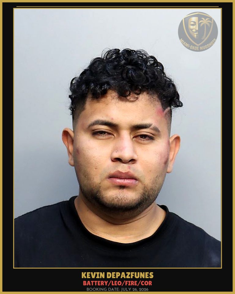 Depazfunes Kevin  Fernando Arrested – BATTERY/LEO/FIRE/COR – Miami-Dade County (July 26, 2026)