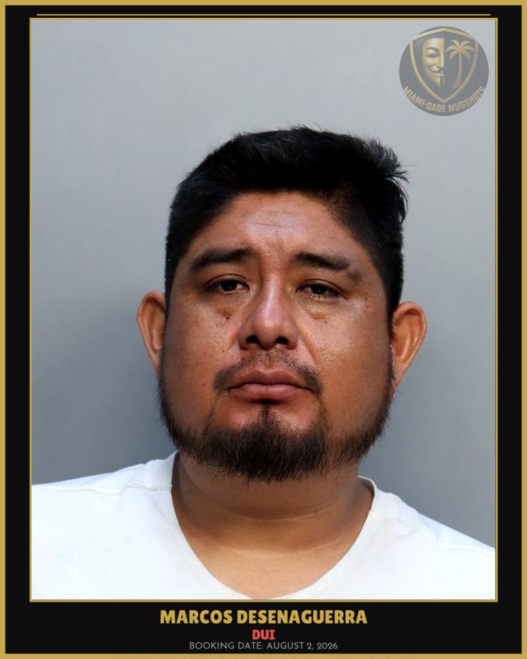Desenaguerra Marcos Arrested – DUI – Miami-Dade County (August 2, 2026)