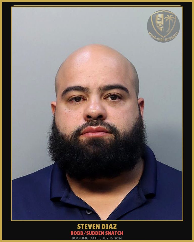 Diaz Steven  Lexandro Arrested – ROBB/SUDDEN SNATCH – Miami-Dade County (July 16, 2026)
