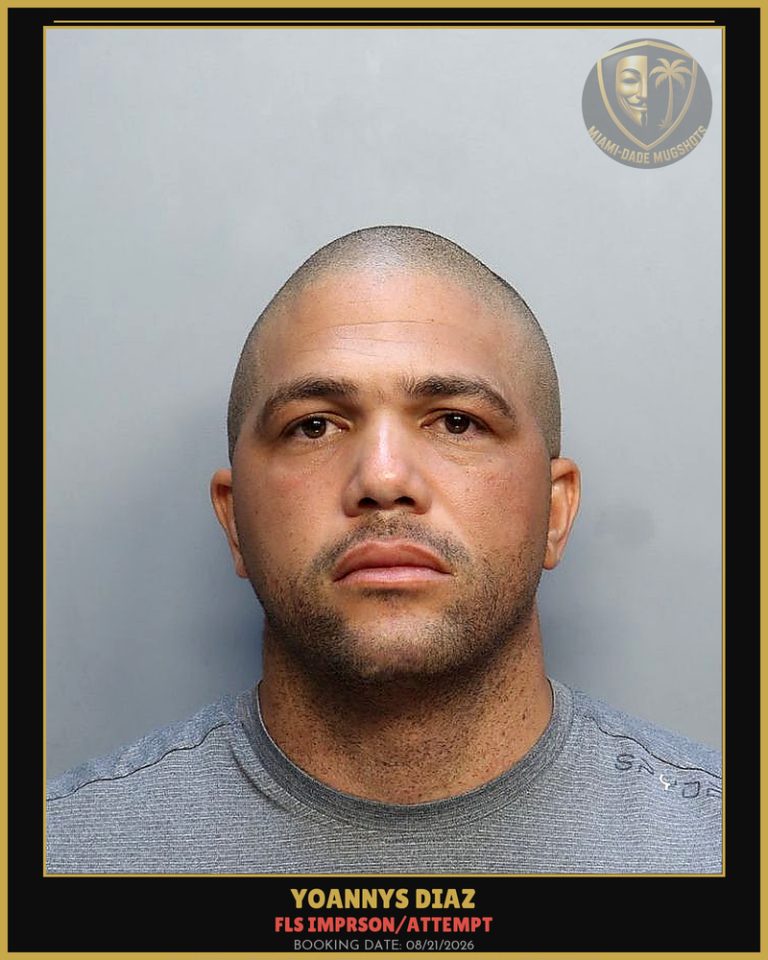 Diaz Yoannys  Monterola Arrested – FLS IMPRSON/ATTEMPT – Miami-Dade County (Unknown)