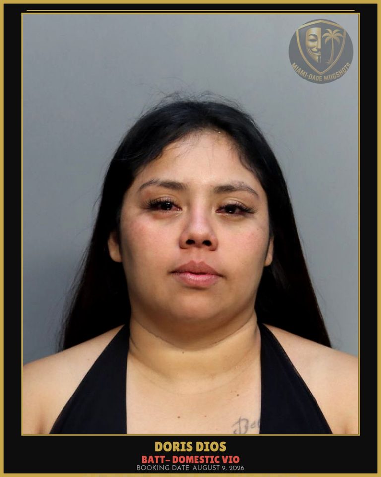 Dios Doris Arrested – BATT- DOMESTIC VIO – Miami-Dade County (August 9, 2026)