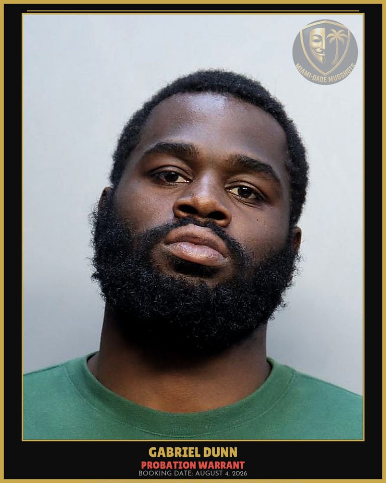 Dunn Gabriel  Elijah Arrested – PROBATION WARRANT – Miami-Dade County (August 4, 2026)