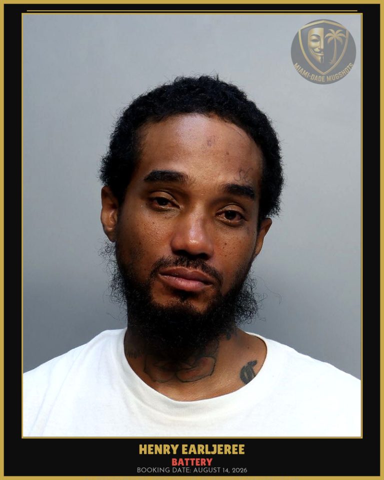 Earljeree Henry  Jr Arrested – BATTERY – Miami-Dade County (August 14, 2026)