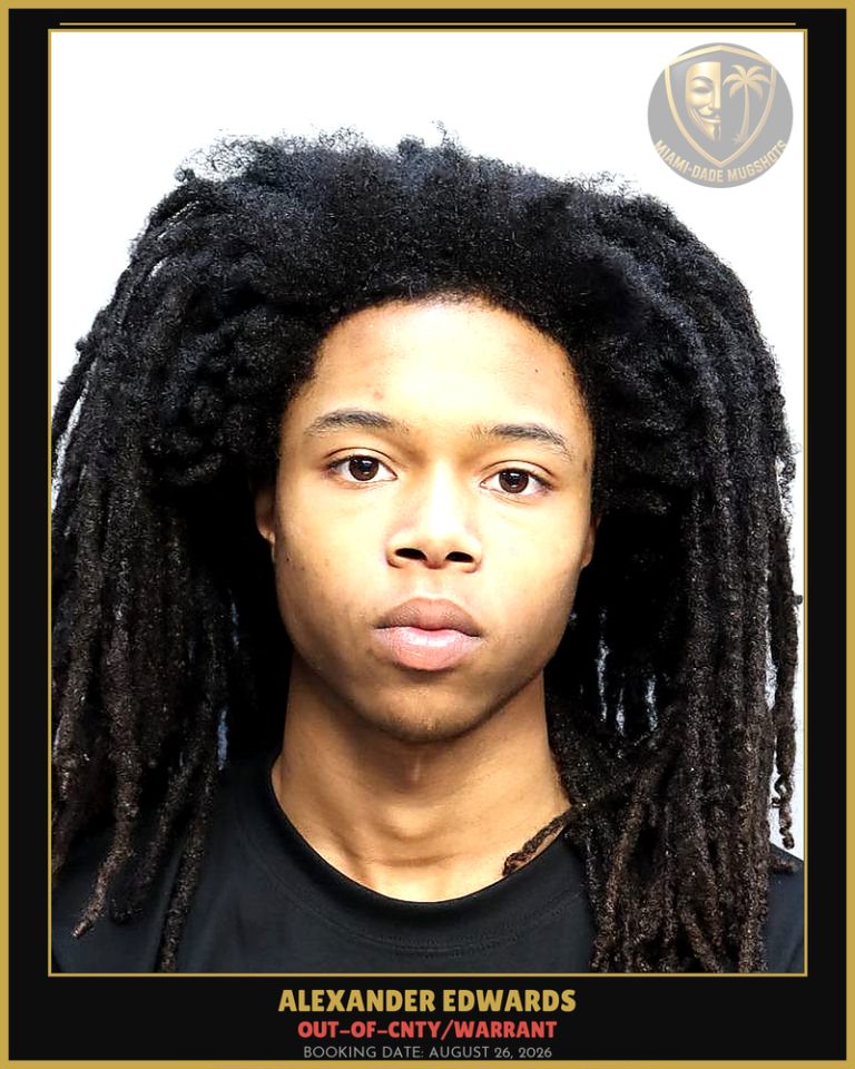 Edwards Alexander Arrested – OUT-OF-CNTY/WARRANT – Miami-Dade County (August 26, 2026)