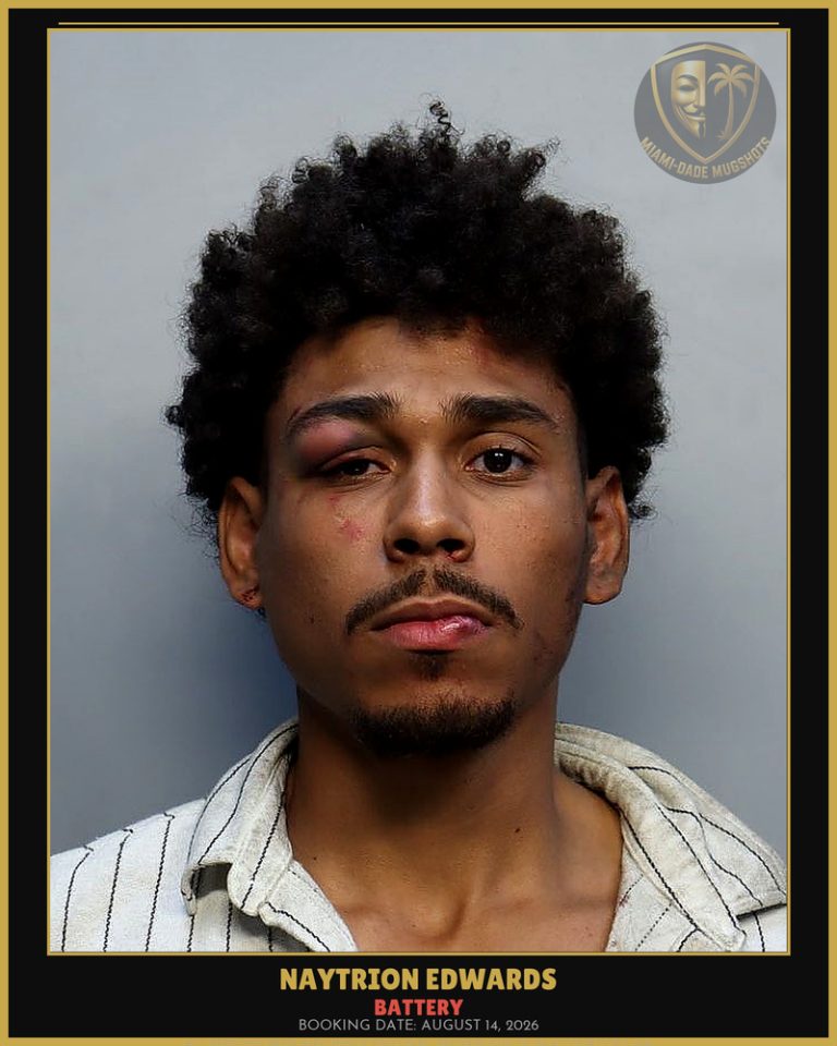 Edwards Naytrion  Dontray Arrested – BATTERY – Miami-Dade County (August 14, 2026)