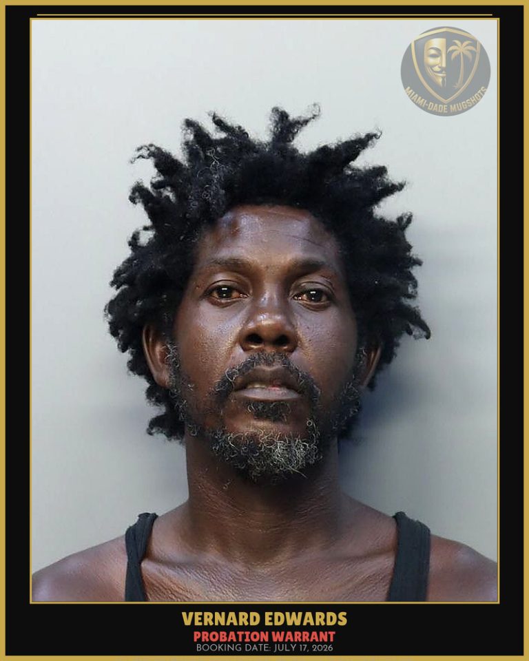 Edwards Vernard  Marshall Arrested – PROBATION WARRANT – Miami-Dade County (July 17, 2026)