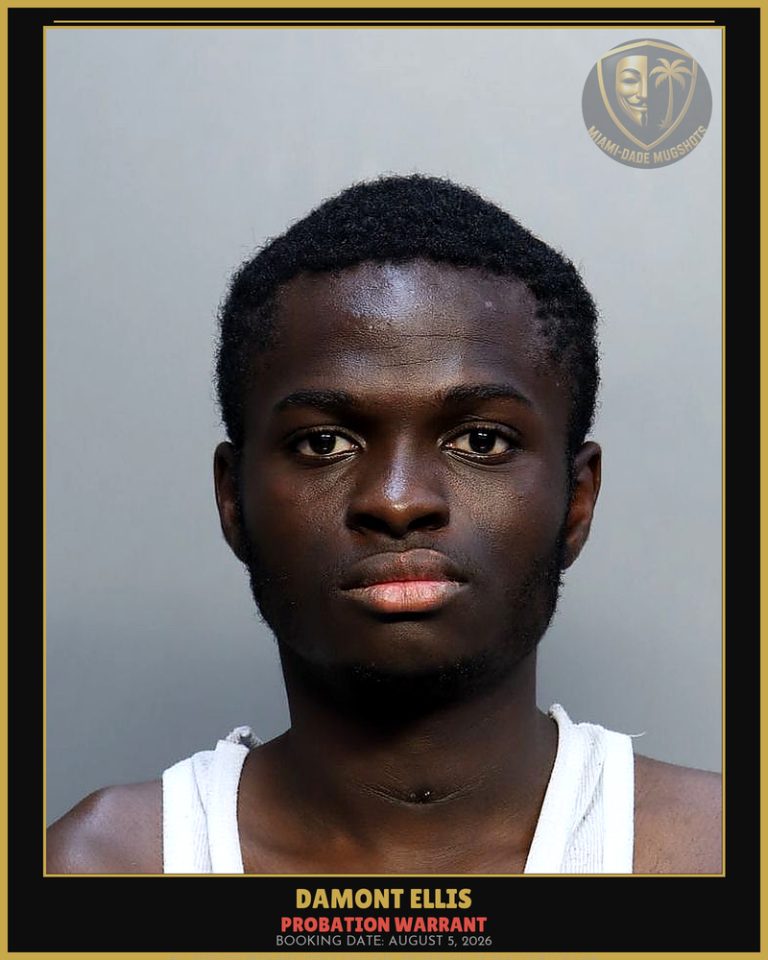 Ellis Damont Arrested – PROBATION WARRANT – Miami-Dade County (August 5, 2026)