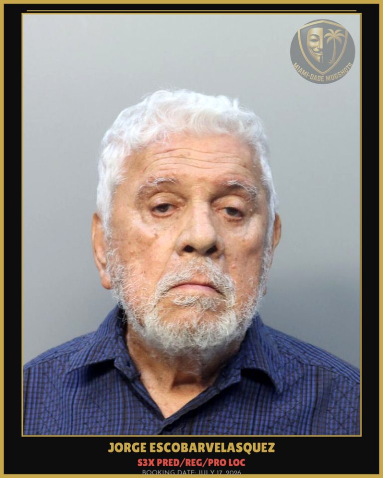 Escobarvelasquez Jorge Arrested – s3x PRED/REG/PRO LOC – Miami-Dade County (July 17, 2026)