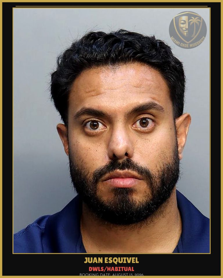 Esquivel Juan Carlos Arrested – DWLS/HABITUAL – Miami-Dade County (August 13, 2026)
