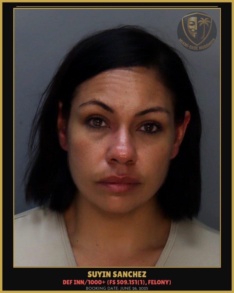 Suyin Sanchez Arrested – Miami-Dade County (June 26, 2025)
