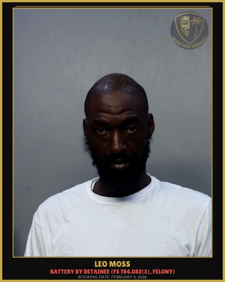 Leo Moss Arrested – Miami-Dade County (February 9, 2026)