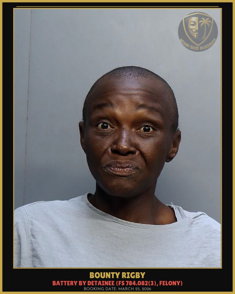 Bounty Rigby Arrested – Miami-Dade County (March 25, 2026)