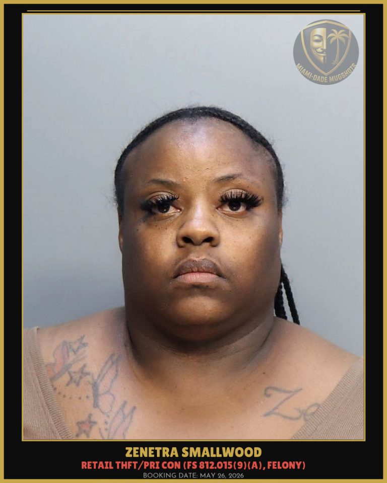 Zenetra Smallwood Arrested – Miami-Dade County (May 26, 2026)