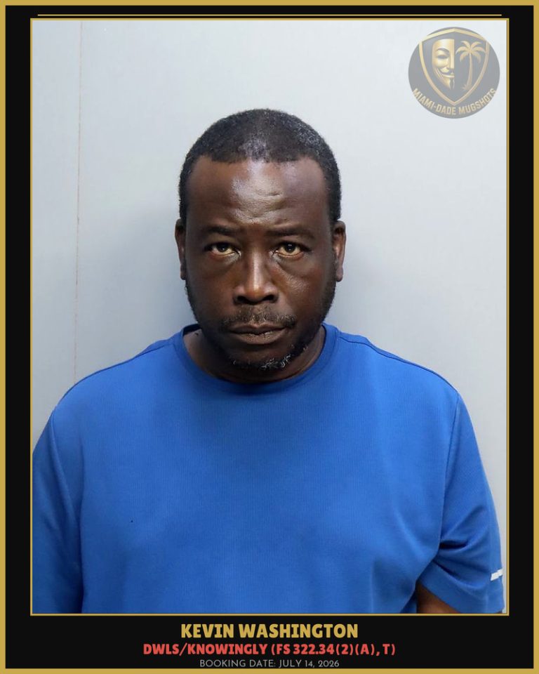 Kevin Washington Arrested – Miami-Dade County (July 14, 2026)