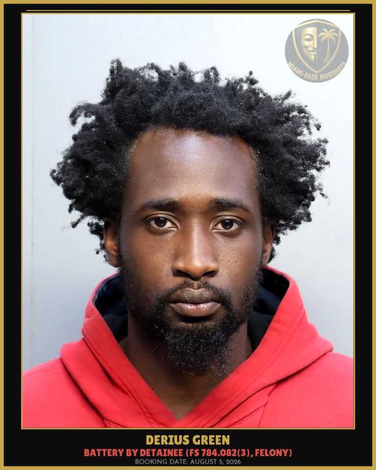 Derius Green Arrested – Miami-Dade County (August 5, 2026)