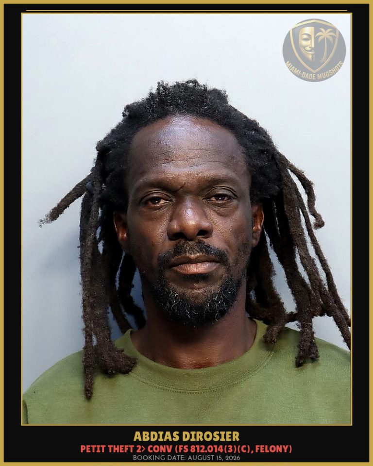 Abdias Dirosier Arrested – Miami-Dade County (August 15, 2026)