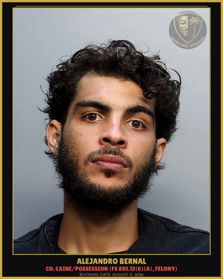 Alejandro Bernal Arrested – Miami-Dade County (August 17, 2026)