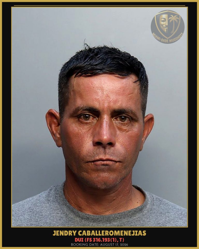 Jendry Caballeromenejias Arrested – Miami-Dade County (August 17, 2026)