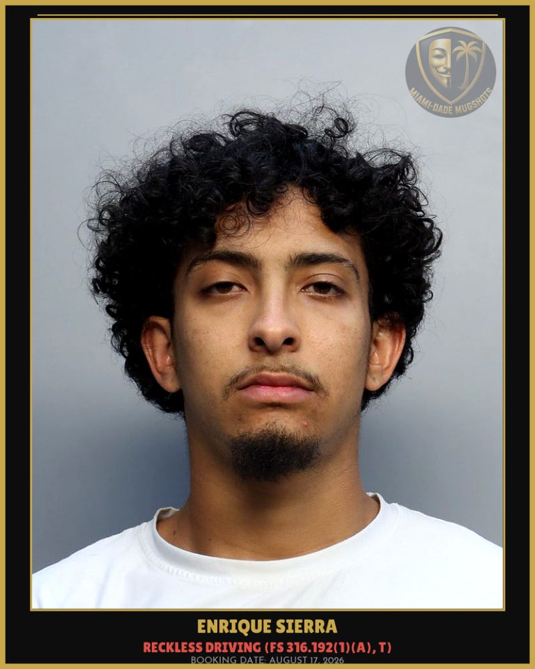 Enrique Sierra Arrested – Miami-Dade County (August 17, 2026)