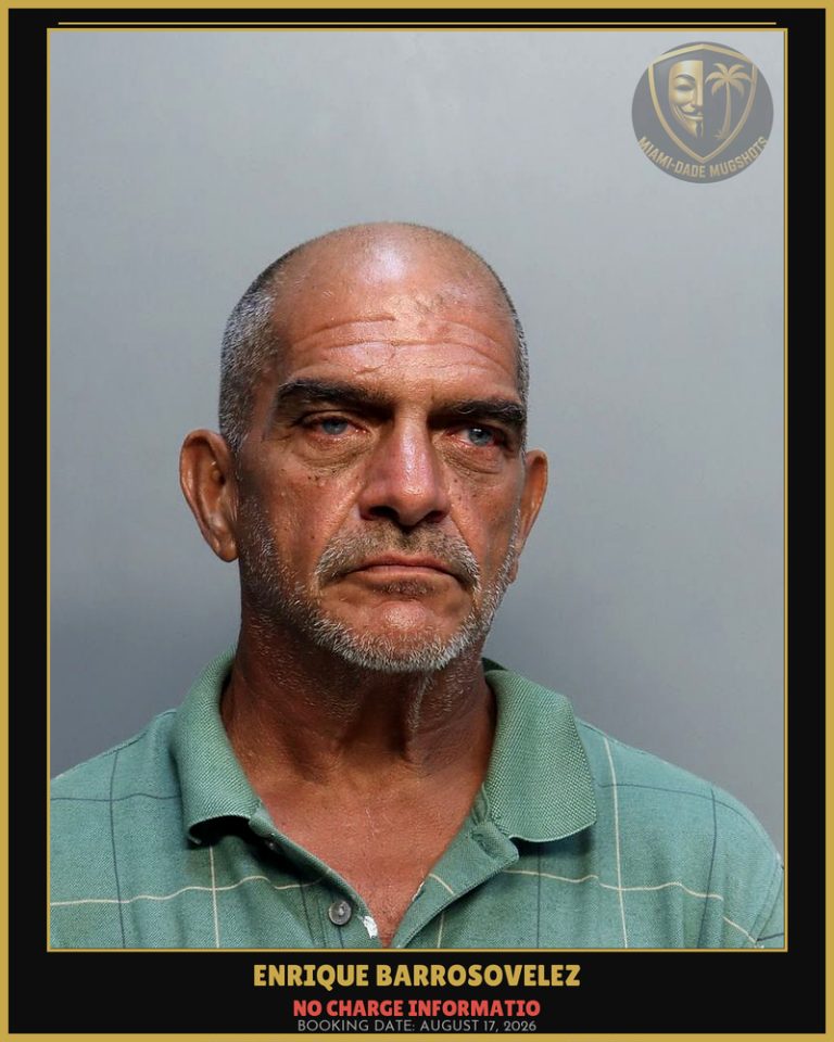Enrique Barrosovelez Arrested – Miami-Dade County (August 17, 2026)