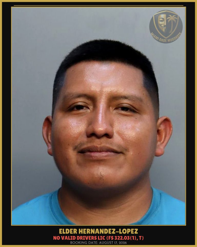 Elder Hernandez-Lopez Arrested – Miami-Dade County (August 17, 2026)