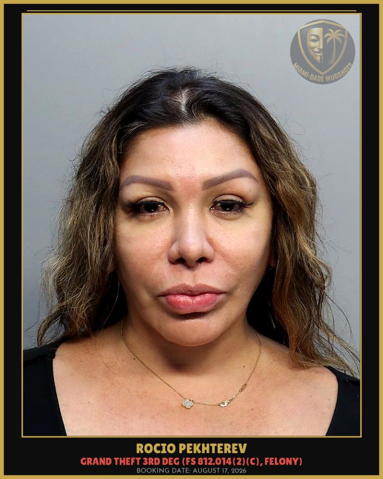 Rocio Pekhterev Arrested – Miami-Dade County (August 17, 2026)