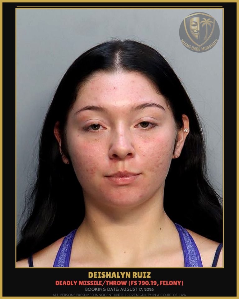 Deishalyn Ruiz Arrested – Miami-Dade County (August 17, 2026)