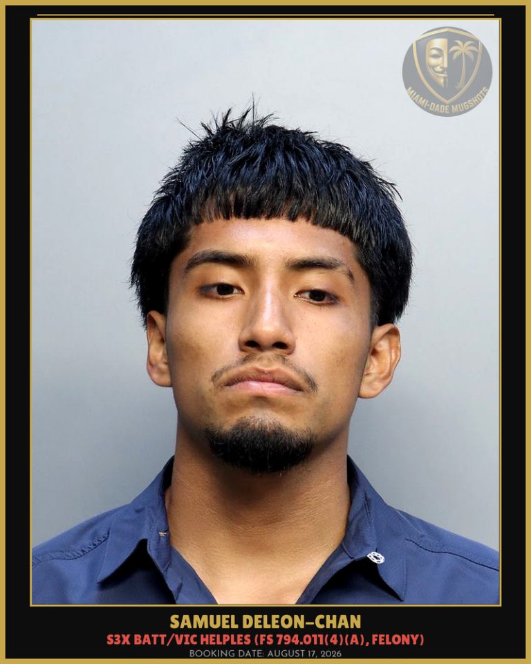 Samuel Deleon-Chan Arrested – Miami-Dade County (August 17, 2026)