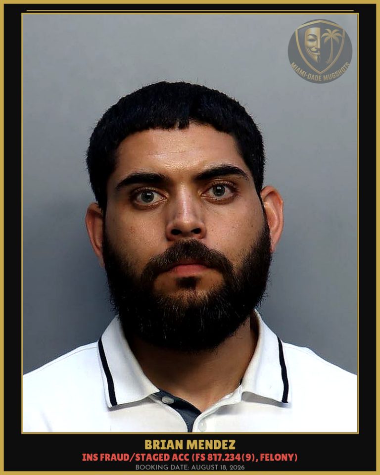 Brian Mendez Arrested – Miami-Dade County (August 18, 2026)
