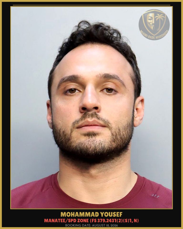 Mohammad Yousef Arrested – Miami-Dade County (August 18, 2026)