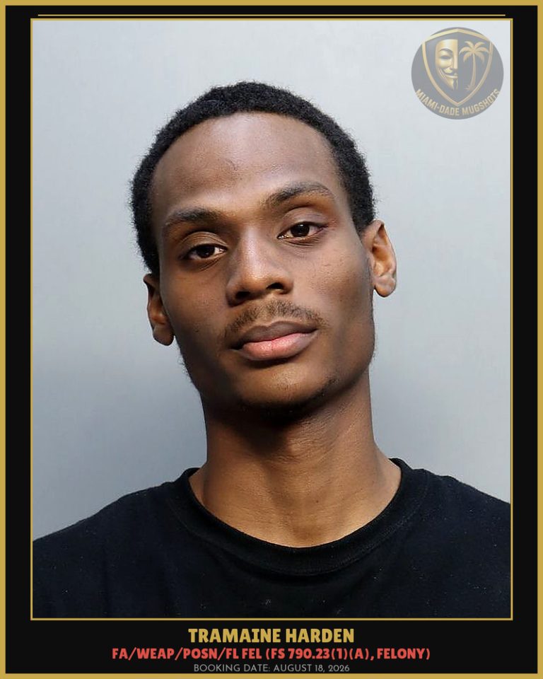 Tramaine Harden Arrested – Miami-Dade County (August 18, 2026)