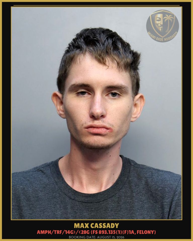 Max Cassady Arrested – Miami-Dade County (August 15, 2026)
