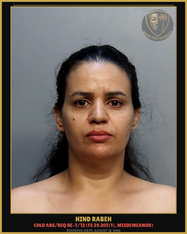 Hind Rabeh Arrested – Miami-Dade County (August 18, 2026)