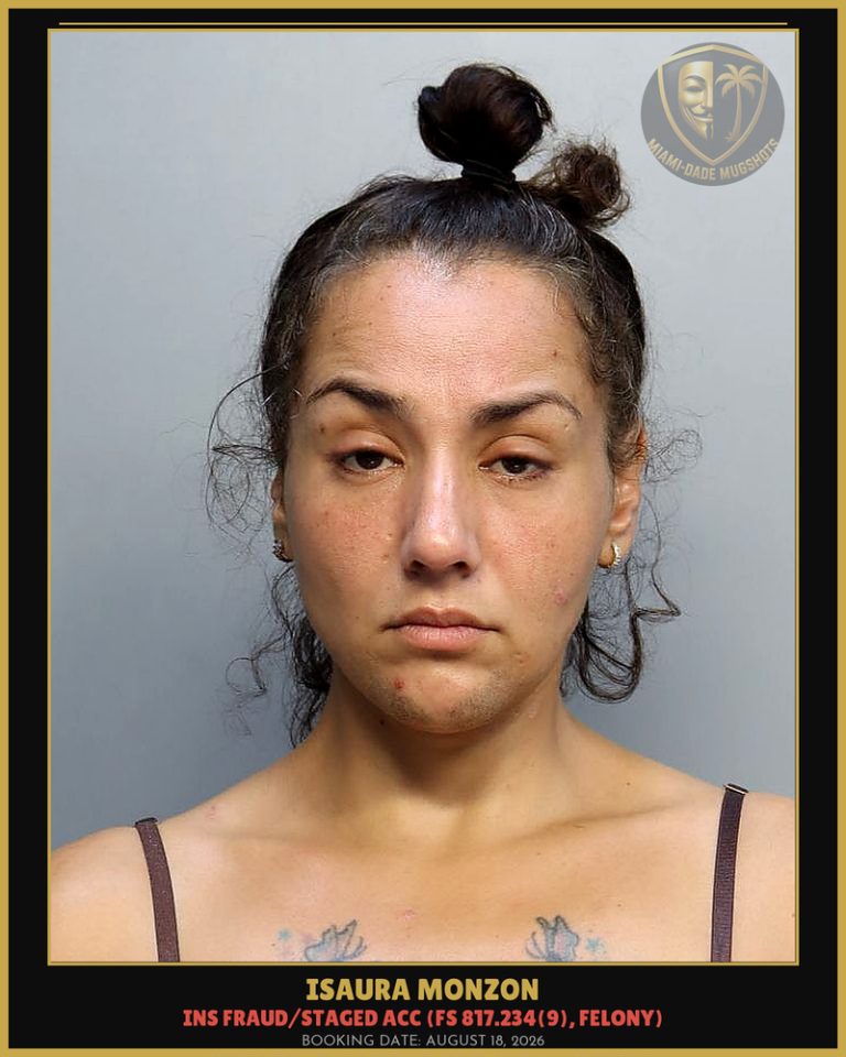 Isaura Monzon Arrested – Miami-Dade County (August 18, 2026)