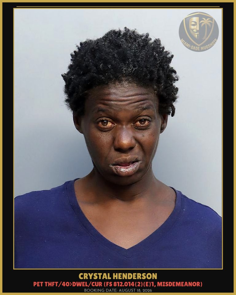 Crystal Henderson Arrested – Miami-Dade County (August 18, 2026)