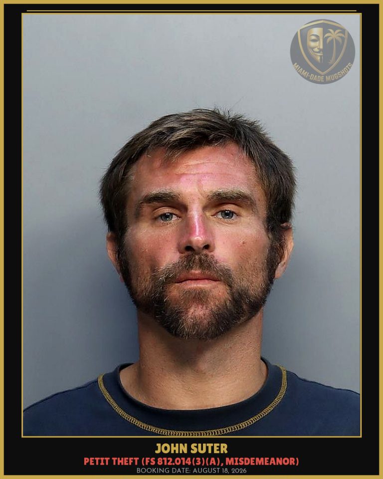 John Suter Arrested – Miami-Dade County (August 18, 2026)