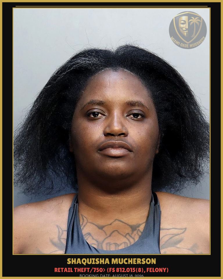 Shaquisha Mucherson Arrested – Miami-Dade County (August 18, 2026)