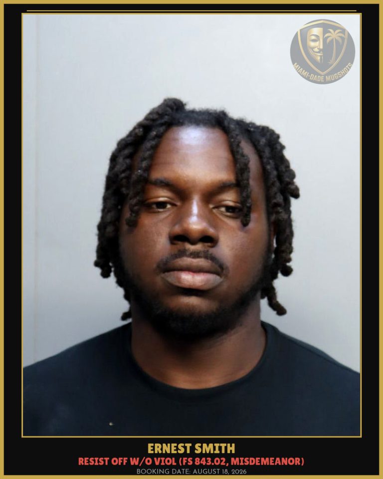 Ernest Smith Arrested – Miami-Dade County (August 18, 2026)